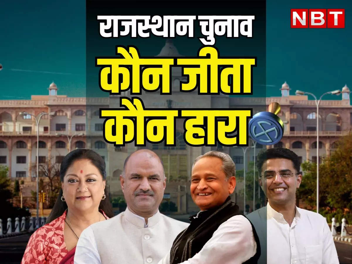 Rajasthan Chunav Winners Candidate List 2023 रजसथन वधनसभ चनव