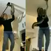 Animal Video Python Fell From The roof of the house - घराच्या छतामधून ...