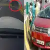 Accident due to loss of control on Atal Setu speeding car hit divider ...