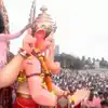 Lalbaugcha Raja Sitting At Raft Immersion Process Starts | लालबागचा ...