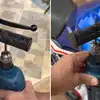 Man Blocks Bike Accelerator With Lock to Prevent Theft desi jugaad ...