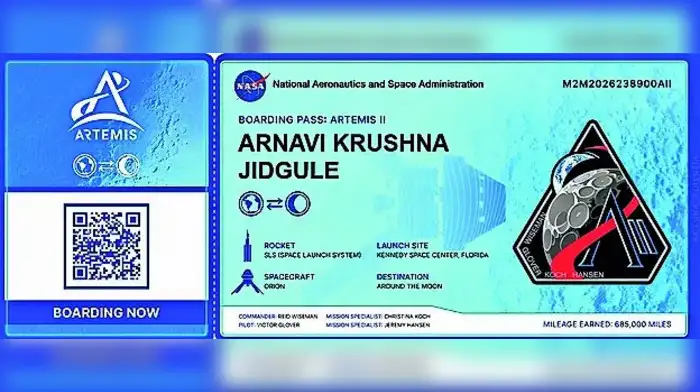 ‘झेडपी’च्या मुलींची नावे ‘आर्टेमिस २’ मोहिमेत ‘झेडपी’च्या मुलींची नावे ‘आर्टेमिस २’ मोहिमेत