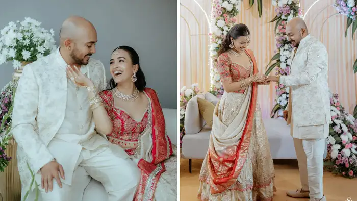 लुक पूर्ण करण्यासाठी केला सिंपल मेकअप 