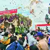 संत निवृत्तिनाथांच्या पालखीचे अहिल्यानगरीत स्वागत