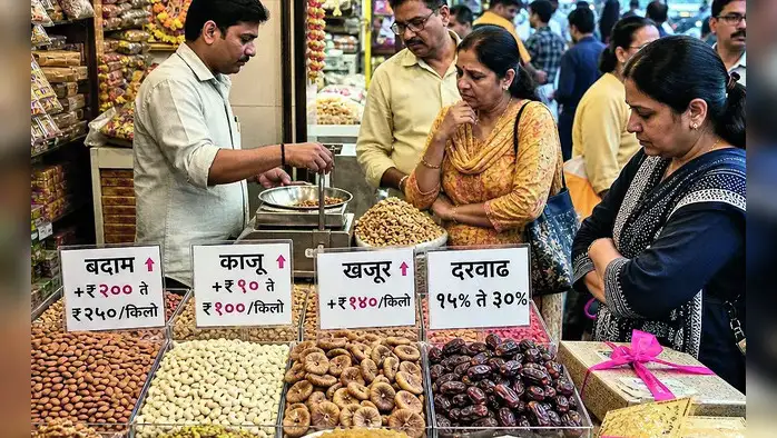 सुकामेव्यालाही महागाईची झळ सुकामेव्यालाही महागाईची झळ