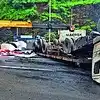 खंडाळा घाटात अपघात; वाहतूक खोळंबली