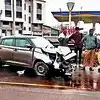 चालकाला डुलकी अन् कारच्या पलट्या