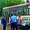 धावत्या पीएमपी बसला आग