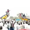 राज बब्बर न्यूज,बुलडोजरों से हुई फूलों की वर्षा... मेवात में राज बब्बर ...