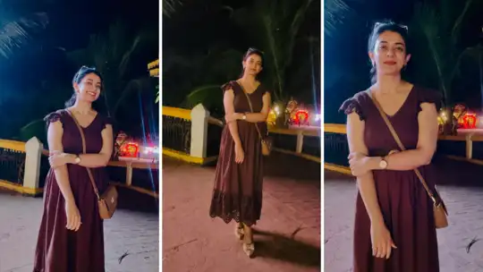 ड्रेस में दिखा शानदार लुक