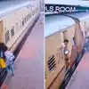 Woman Slips While Catching Train Vide