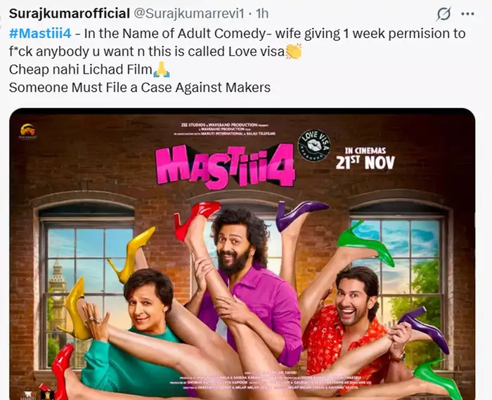 Vivek Oberoi Masti 4 X Review