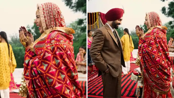 सोनम बाजवा ने क्यों ओढ़ा है फुलकारी दुपट्टा? 