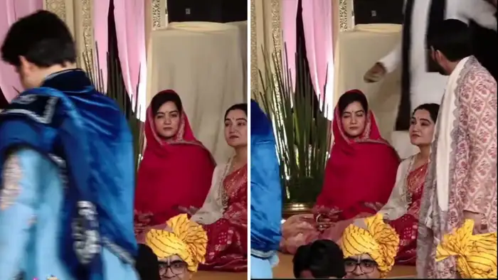 गुलाबी साड़ी में आईं गुरुमैया