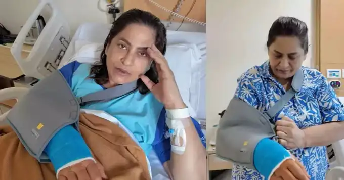 दर्द के साथ काम कर रहीं अर्चना