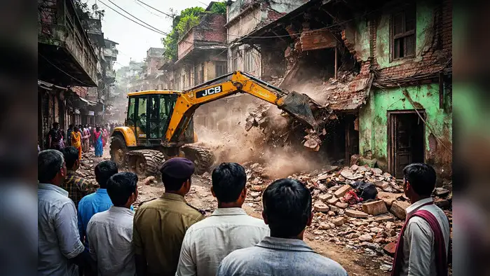 बरेली में अवैध मस्जिद पर चला बुलडोज़र बरेली में अवैध मस्जिद पर चला बुलडोज़र