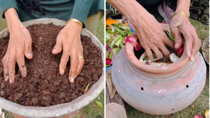 mitti ka matka trick to make compost from kitchen waste mitti ka matka trick to make compost from kitchen waste