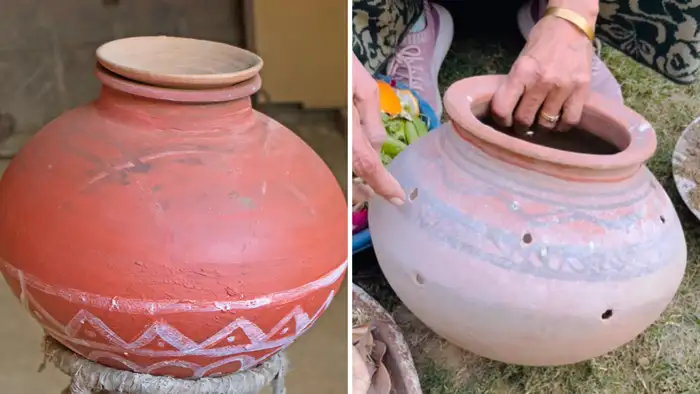 मटके की तैयारी और एयर-वेंटिलेशन