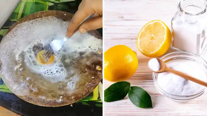 नींबू के छिलके और कांटे वाले चम्मच