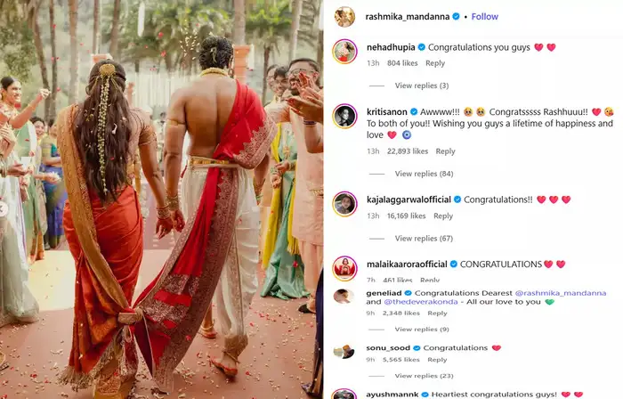 Vijay Deverakonda and Rashmika Mandanna's wedding photos