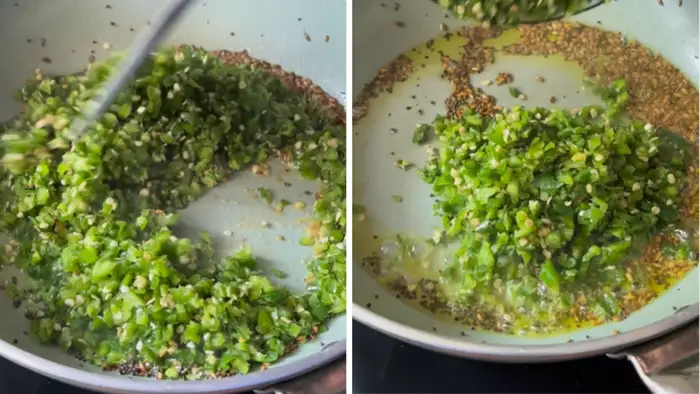 मिर्च की भुनाई और खुशबू