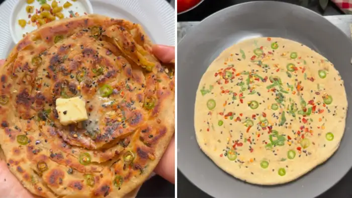 crisp and spicy Chilli Garlic Butter lachedar paratha crisp and spicy Chilli Garlic Butter lachedar paratha