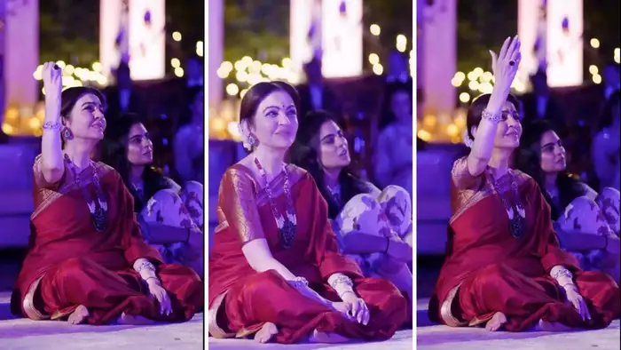 रेड साड़ी में शाही लगा नीता अंबानी का अंदाज