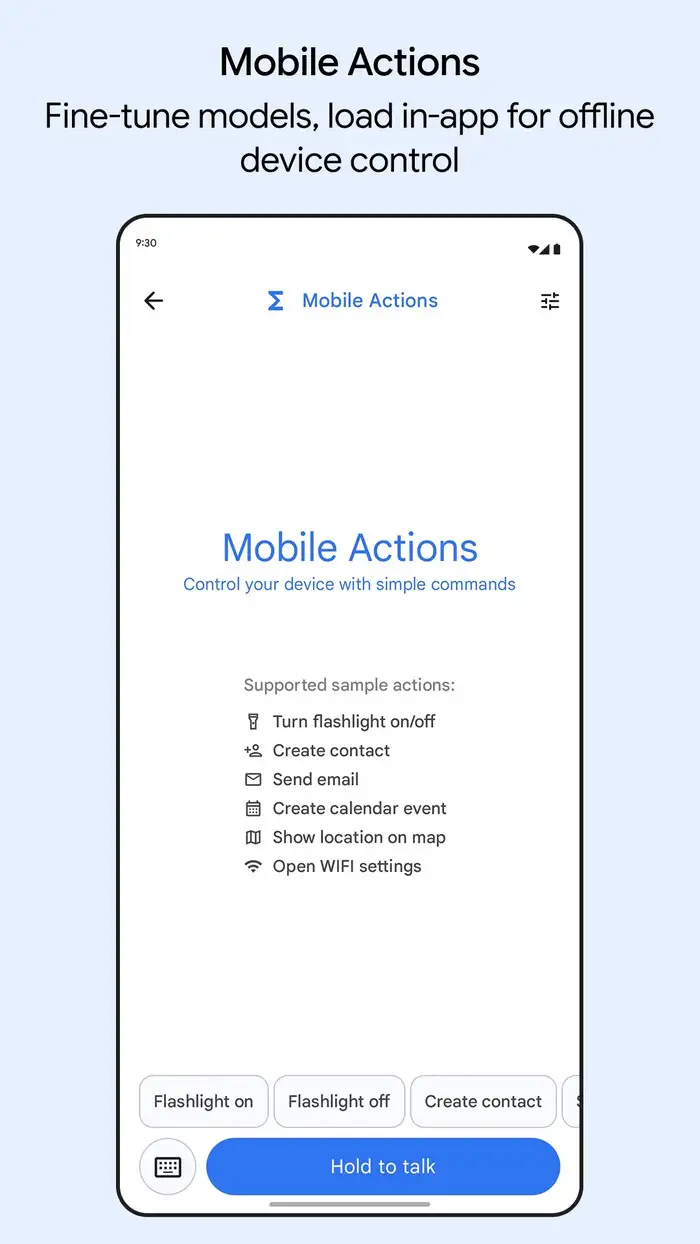 What can be done through Google Edge Gallery app?