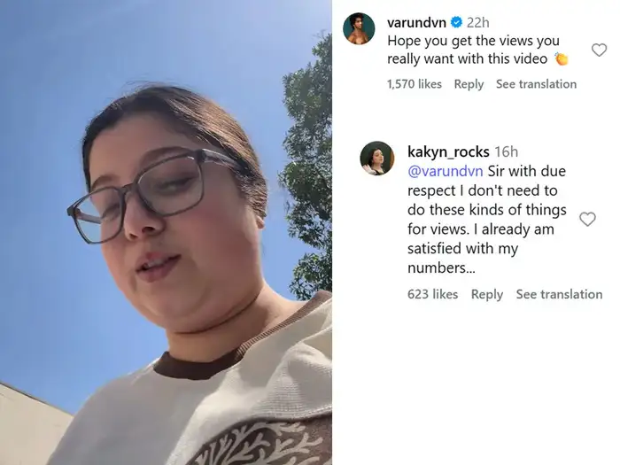 varun reply to content creator