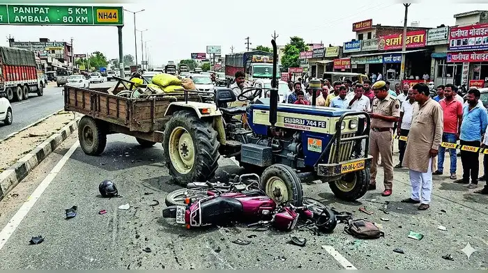 हादसे में पिता की मौत, बेटा गंभीर हादसे में पिता की मौत, बेटा गंभीर