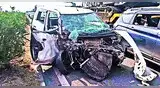NH-9 पर डिवाइडर फांददूसरी गाड़ी से टकराई कार NH-9 पर डिवाइडर फांददूसरी गाड़ी से टकराई कार