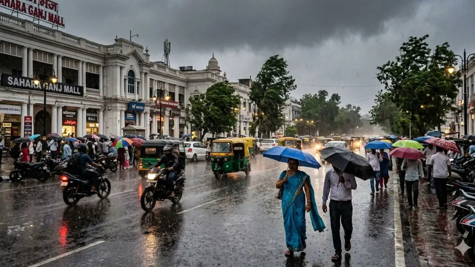 तेज हवा और बादल