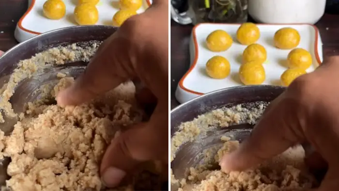 छोटी गेंदें बनाना और जमाना
