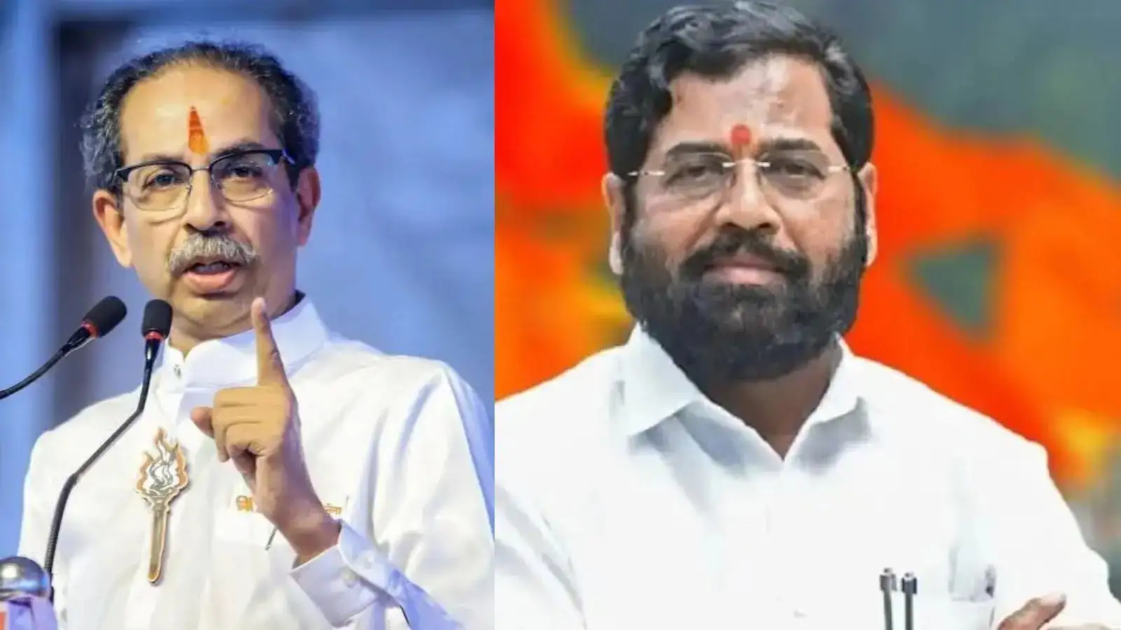 उद्धव ठाकरे और एकनाथ शिंदे की तस्वीर