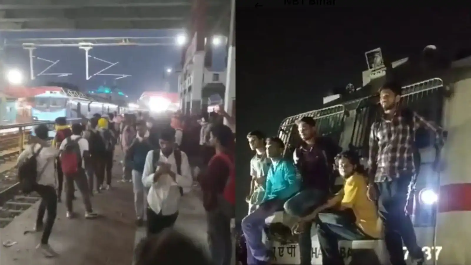 Patna: कोई ट्रेन के इंजन पर चढ़ा तो कोई कोई पत्थर मार रहा, पाटलिपुत्र स्टेशन पर बवाल का Video देखिए