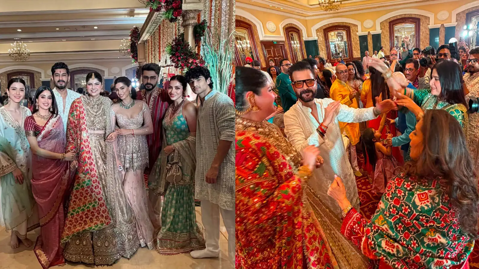 Inside Pic: जान्हवी कपूर की सौतेली बहन अंशुला की प्री-वेडिंग पर रखी माता की चौकी, चाची महीप कपूर जमकर नाचीं