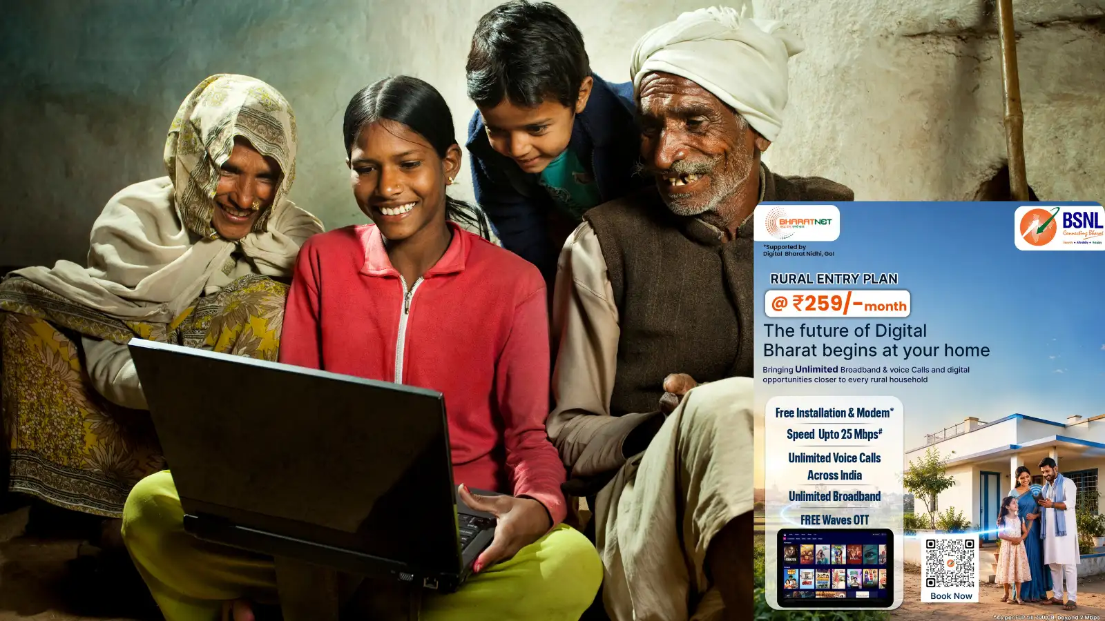 BSNL Internet Plan: सरकारी कंपनी सिर्फ 259 रुपये में दे रही अनलिमिटेड हाई-स्पीड डेटा और Free Waves OTT सब्सक्रिप्शन