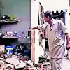 सिलिंडर के धमाके से घर की दीवारें गिरीं, युवक झुलसा