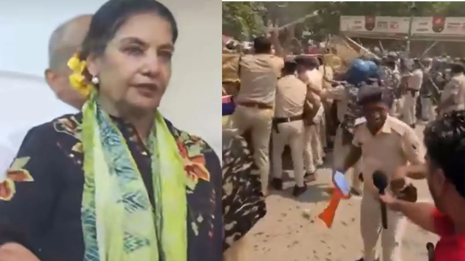धरने पर बैठी शबाना आजमी की तबीयत बिगड़ी, CJP प्रदर्शन में केरल भवन के पास RAF ने घेरा, आंसू गैस के गोले छोड़े