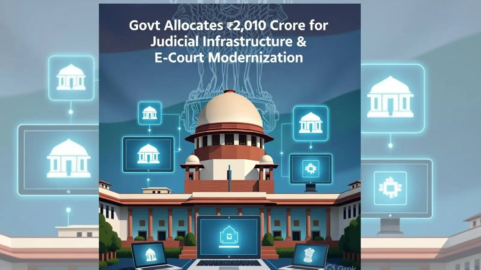 न्यायिक ढांचे और ई-कोर्ट आधुनिकीकरण को बढ़ावा देने के लिए सरकार ने 2,010 करोड़ किए आवंटित