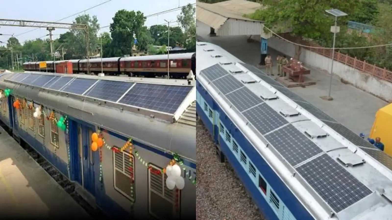 Photo: navbharattimes.indiatimes.com Indian Railways Tests Solar-Assisted Passenger Coach in Prayagraj
