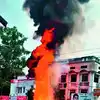 ट्रांसफार्मर में लगी आग, तहसील की बिजली गुल