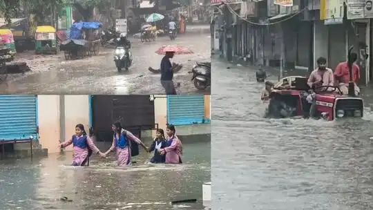 भारी बारिश से दिल्ली-NCR की रफ्तार थमी, सड़कों पर जलभराव; 15 उड़ानें  डायवर्ट - delhi ncr heavy rain waterlogging traffic jam flight diversion  photo gallery - Navbharat Times