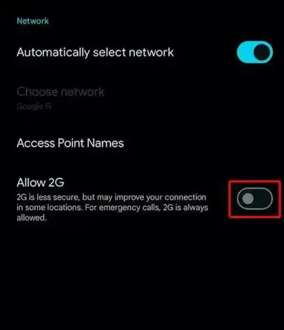कैसे बंद करें 2G नेटवर्क?