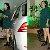 Rakul Preet Singh Green Dress,           ,       - rakul preet singh flaunts her  toned legs in green short