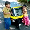 Father Makes A Completely Functional Mini Auto-Rickshaw For His Kids To ...