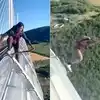 Guy Jumps Off Bridge With Skateboard Watch Shocking Adventures Viral Video