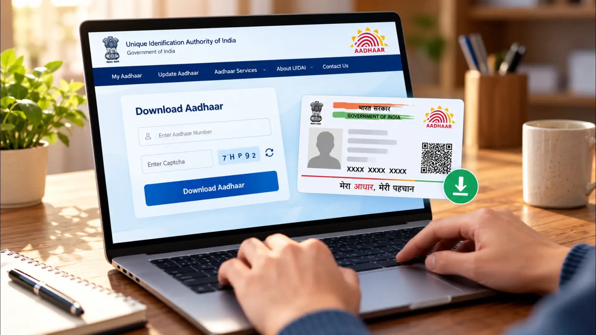 Downloading Aadhaar at Home