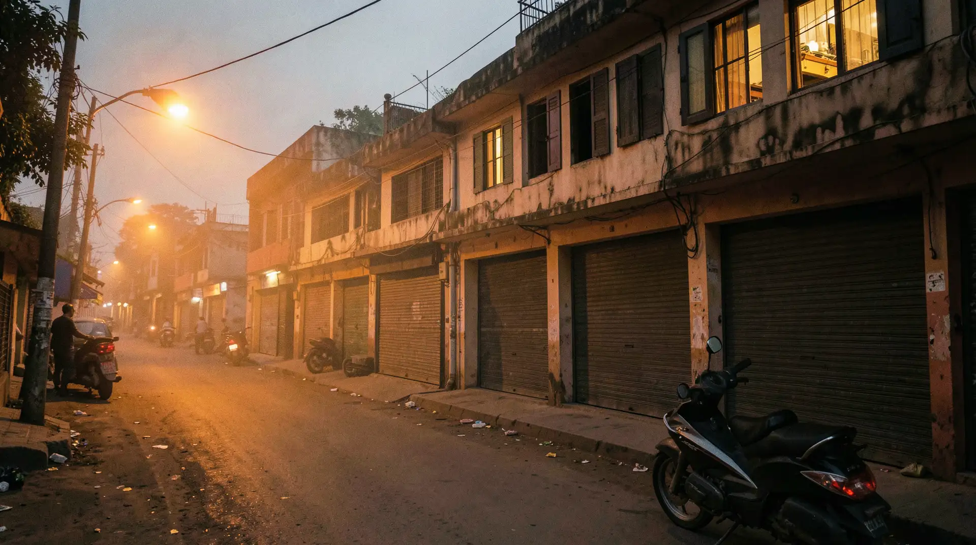 Indian Street Dusk Glow