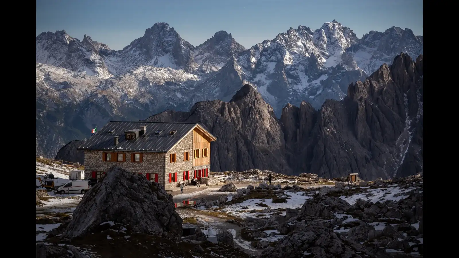 sloping roofs in mountain houses